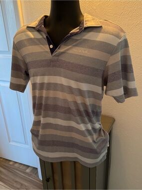 Travis Mathew Mens Striped Polo Shirt